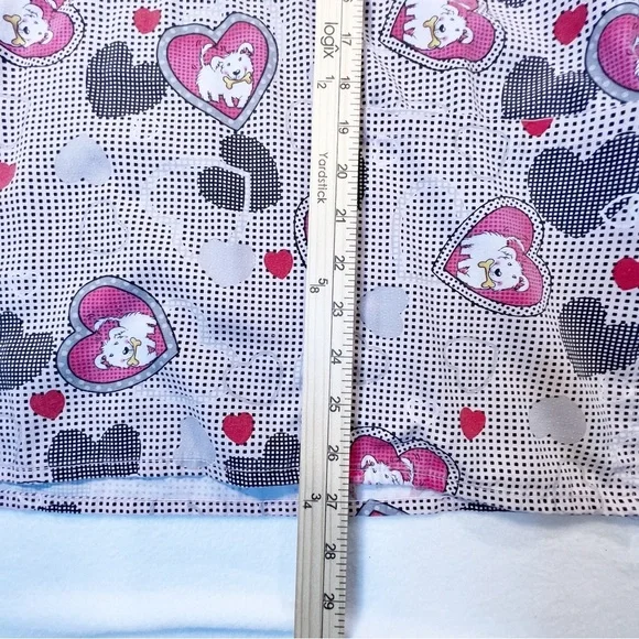 Delta Scrub Top Veterinary Dogs Hearts Dots Pockets Large - Picture 4 of 9